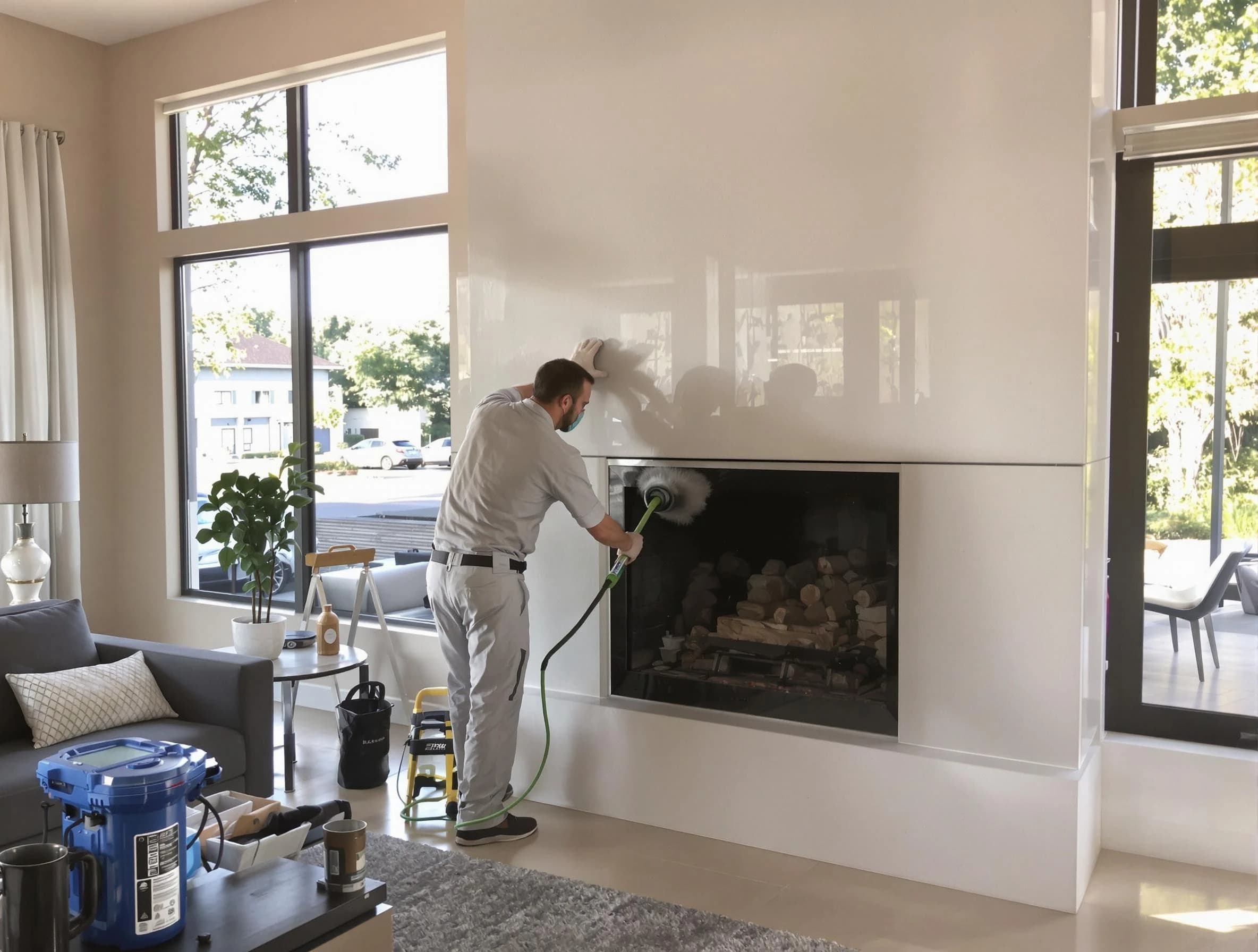 Marlborough Chimney Sweep performing thorough soot removal in Marlborough, MA