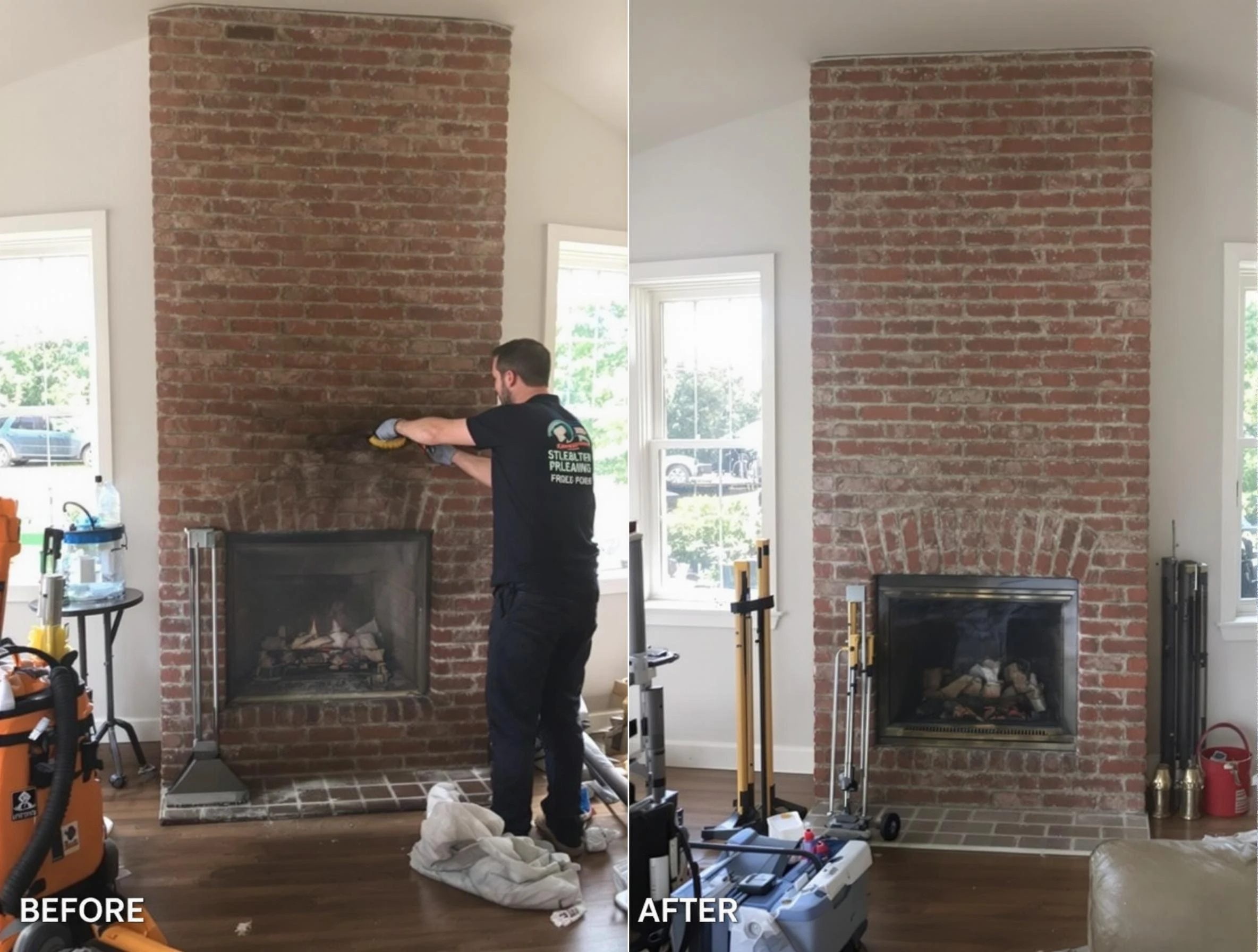 Finished chimney sweeping service by Marlborough Chimney Sweep in Marlborough, MA