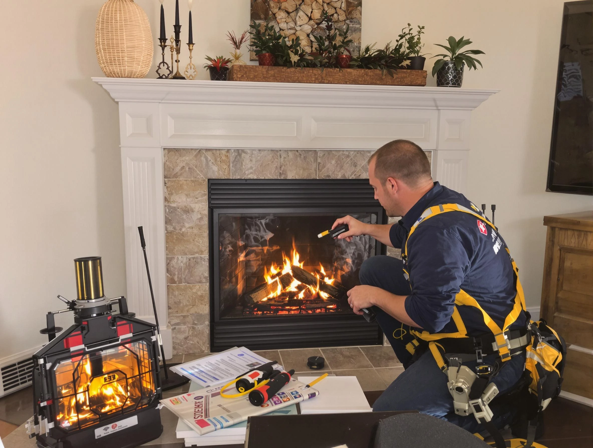 Safety-focused fireplace inspection by Marlborough Chimney Sweep in Marlborough, MA
