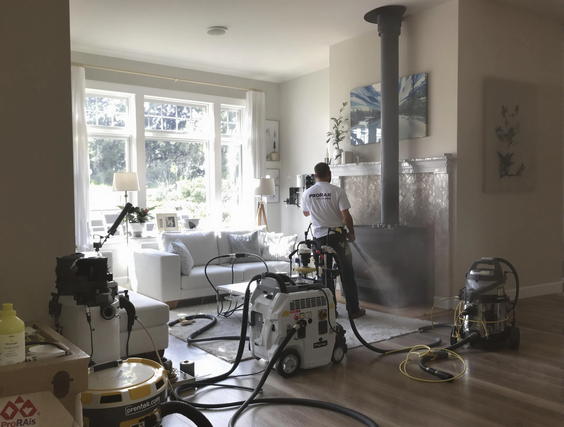Soot removal service by Marlborough Chimney Sweep for a fireplace in Marlborough, MA